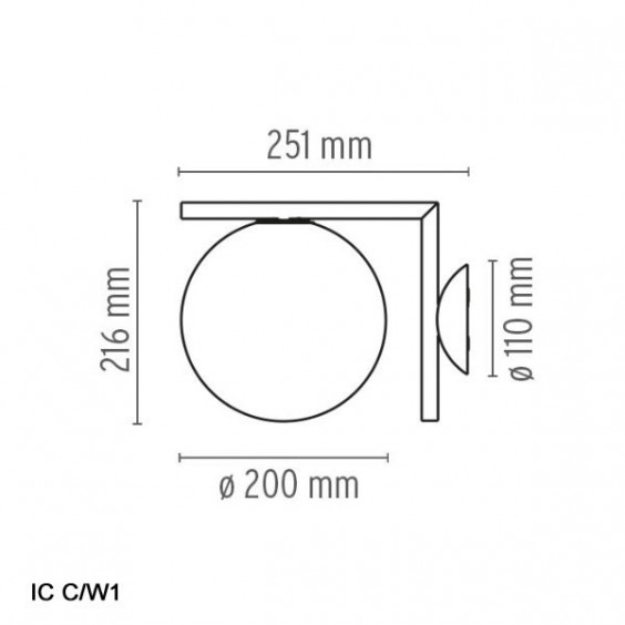 Flos IC Lights C/W Wand- Deckenleuchte - Agof Store