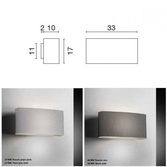 Pupilla 4572 Lampada da parete Egoluce - AGOF Store