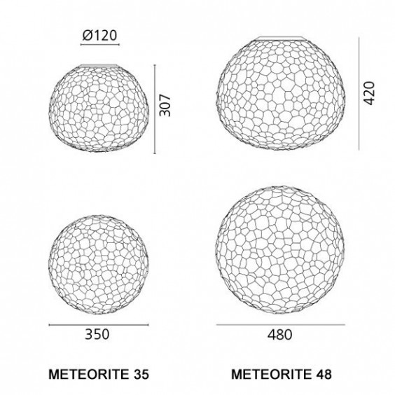 Artemide Meteorite 35 48 wall ceiling lamp - Agof Store