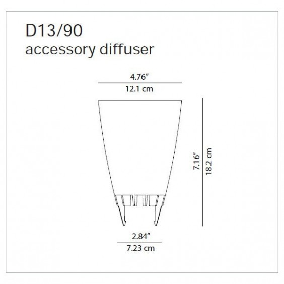 LucePlan D13/90 diffuser for Costanza - Agof Store