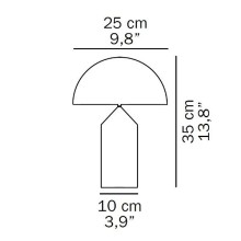 Oluce Atollo Glas Tischleuchte - Agof Store