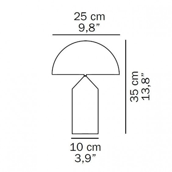 Atollo Lampada da tavolo Oluce - Agof Store