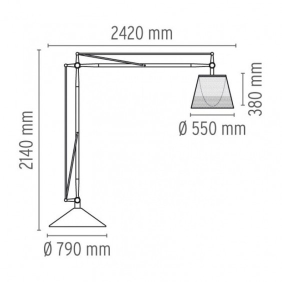 Flos Superarchimoon Outdoor floor lamp - Agof Store