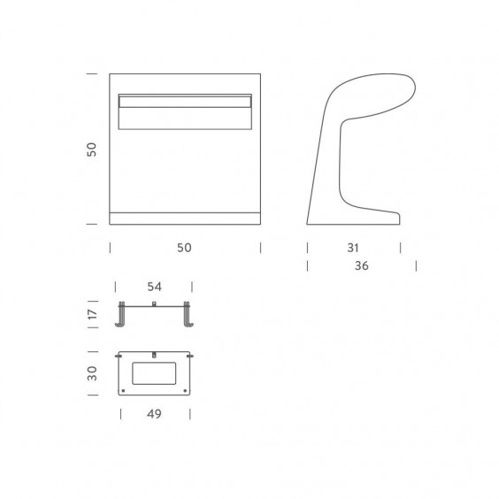 Nemo Borne Béton Grande floor lamp - Agof Store
