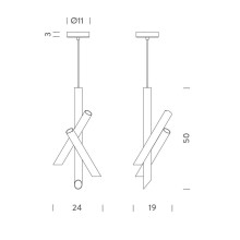Nemo Tubes 3 Pendelleuchte - Agof Store