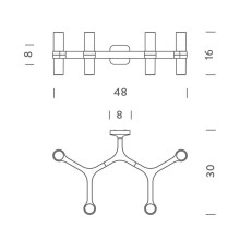 Nemo Crown 4 wall lamp - Agof Store