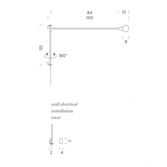 Nemo Potence Pivotante Mini Wandleuchte - Agof Store