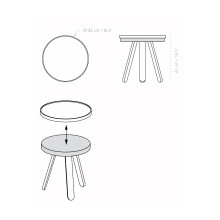 Batea S tavolino Woodendot - Agof Store