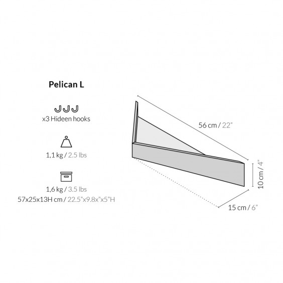 Woodendot Pelican L Shelf - Agof Store