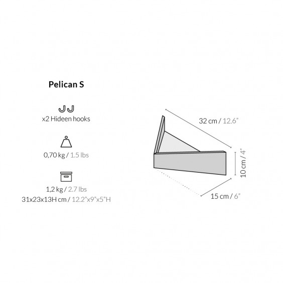 Pelican S mensola Woodendot - Agof Store