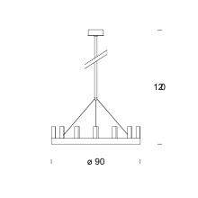 Fontana Arte Chandelier pendant lamp - Agof Store