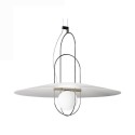 Fontana Arte Setareh con disco in vetro pendant lamp - Agof Store
