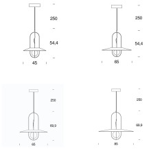 Setareh con disco in vetro lampada a sospensione FontanaArte - Agof Store Setareh con disco in vetro lampada a sospensione FontanaArte - Agof Store