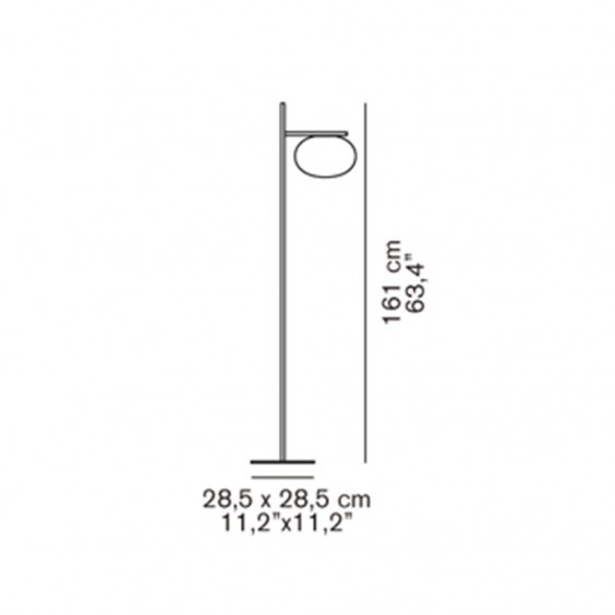 Oluce Alba 382 floor lamp - Agof Store