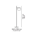 Oluce Alba 382 floor lamp - Agof Store