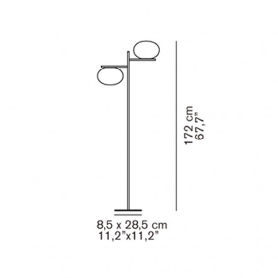 Alba 383 Lampada da terra Oluce - Agof Store
