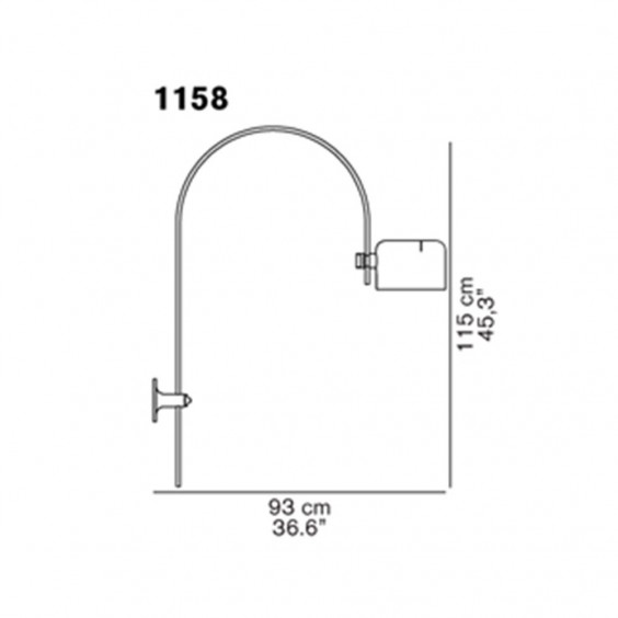 Oluce Coupè 1158 Wandleuchte - Agof Store