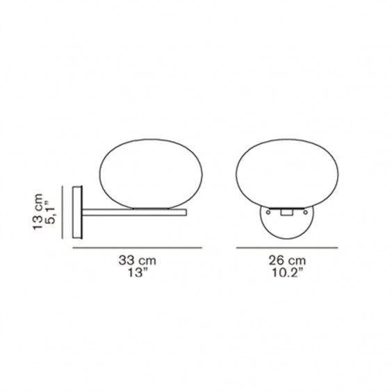 Oluce Alba 176 Wand- Deckenleuchte - Agof Store