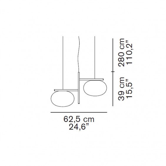 Alba 468 Lampada a sospensione Oluce - Agof Store