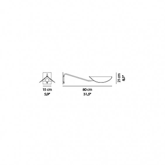 Plume 158 Lampada da parete soffitto Oluce - Agof Store