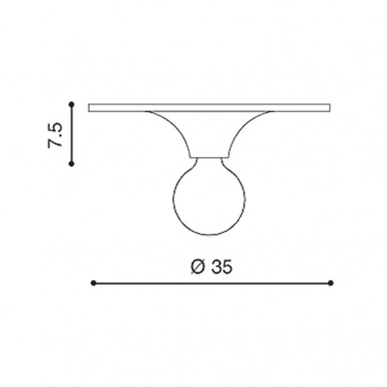 Egoluce Luna ceiling lamp - Agof Store