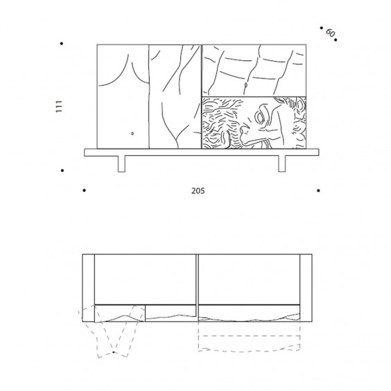 Ercole e Afrodite 1 mobile contenitore Driade - Agof Store