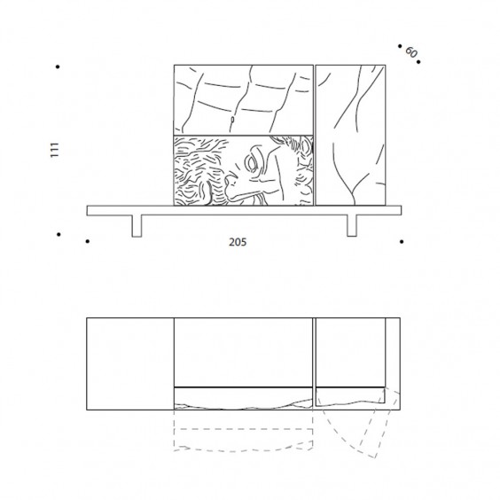 Ercole e Afrodite 6 mobile contenitore Driade - Agof Store
