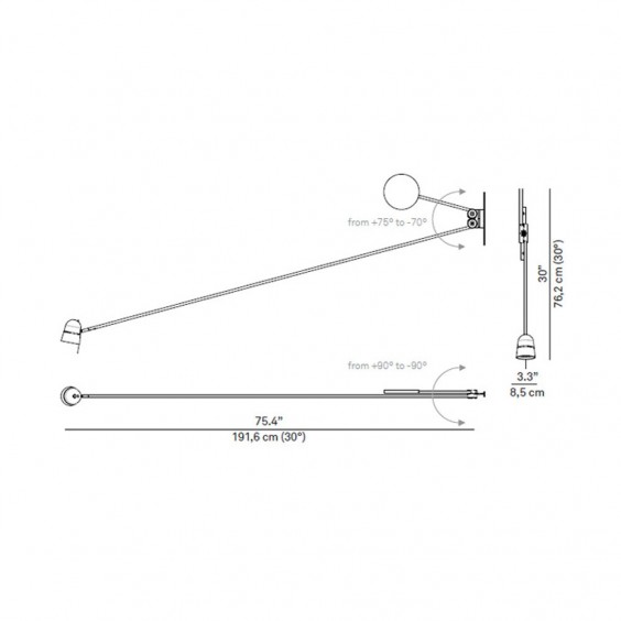 LucePlan Counterbalance wall lamp - Agof Store