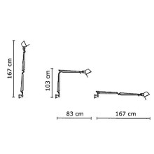 Artemide Tolomeo Braccio Led Lampada da parete - Agof Store