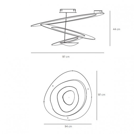 Artemide Pirce Led Lampada a soffitto - Agof Store