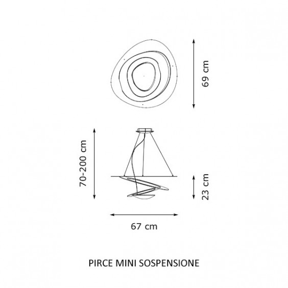 Artemide Pirce Mini Led Lampada a sospensione - Agof Store