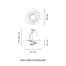 Artemide Pirce Mini Led pendant lamp - Agof Store Artemide Pirce Mini Led pendant lamp - Agof Store