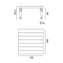 Gervasoni Gray 32 140x140 cm Tisch - Agof Store Gervasoni Gray 32 140x140 cm Tisch - Agof Store