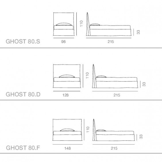 Gervasoni Ghost 80 Bed - Agof Store