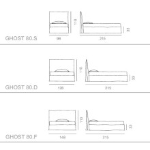 Ghost 80 letto Gervasoni - Agof Store Ghost 80 letto Gervasoni - Agof Store