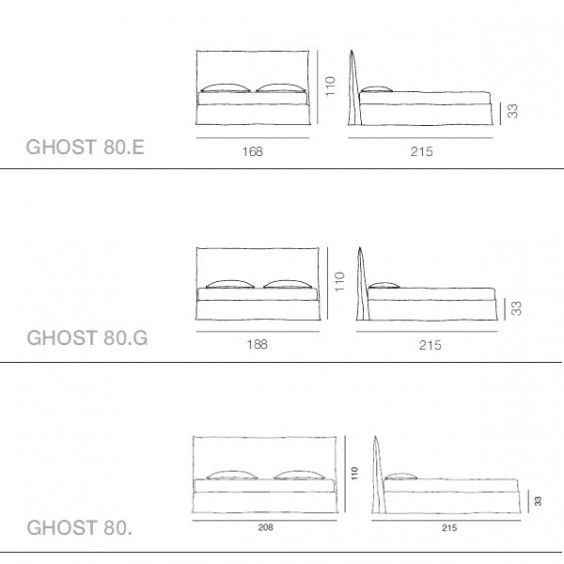 Gervasoni Ghost 80 Bed - Agof Store