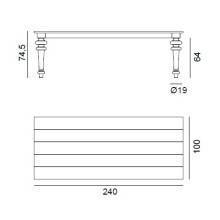 Gray 33 240x100 cm tavolo Gervasoni - Agof Store
