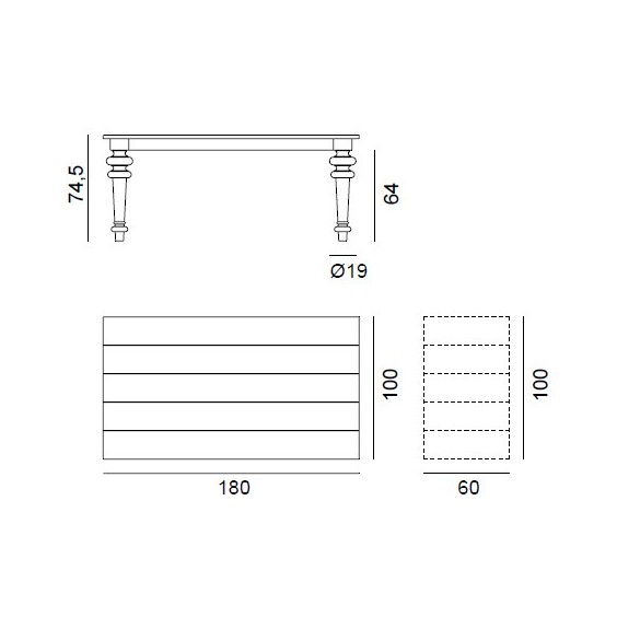 Gervasoni Gray 34 180x100 cm Table - Agof Store