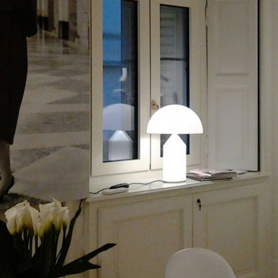 Oluce Atollo Glass table lamp - Agof Store