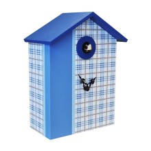 Pirondini Scozzese Denim cuckoo clock - Agof Store Pirondini Scozzese Denim cuckoo clock - Agof Store