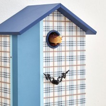 Pirondini Scozzese Denim cuckoo clock - Agof Store Pirondini Scozzese Denim cuckoo clock - Agof Store