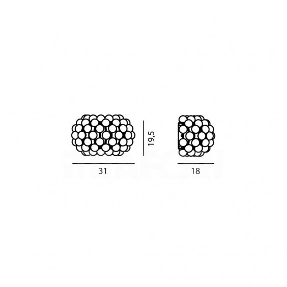 Foscarini Caboche Plus piccola R7s wall lamp - Agof Store