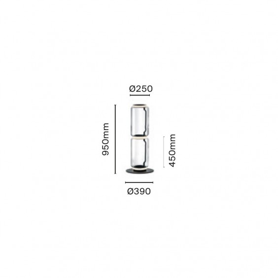 Flos Noctambule 2 Low Cylinders Small Base Stehleuchte - Agof Store