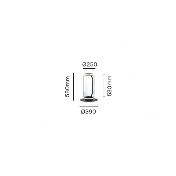Flos Noctambule 1 High Cylinder Small Base lampada da terra - Agof Store