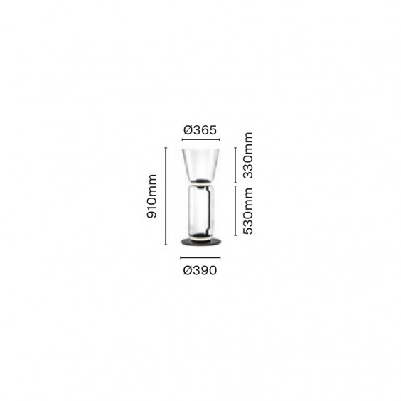 Flos Noctambule 1 High Cylinder & Cone Small Base floor lamp - Agof Store