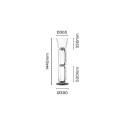 Flos Noctambule 2 High Cylinder & Cone Small Base lampada da terra - Agof Store