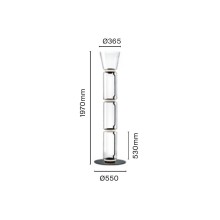 Flos Noctambule 3 High Cylinder & Cone Big Base Stehleuchte - Agof Store Flos Noctambule 3 High Cylinder & Cone Big Base Stehleuchte - Agof Store