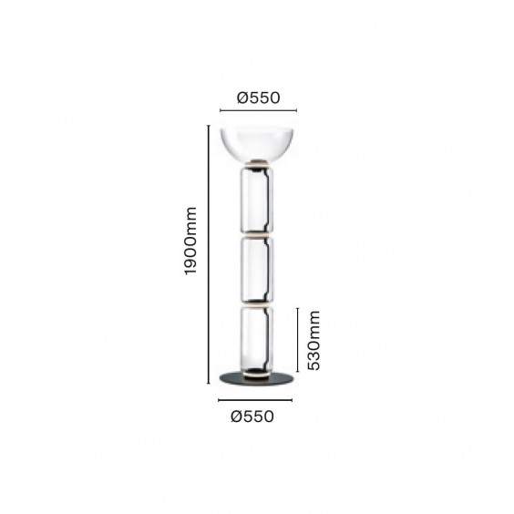 Flos Noctambule 3 High Cylinders & Bowl Big Base Stehleuchte - Agof Store