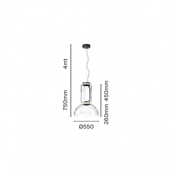Flos Noctambule 1 Low Cylinder & Bowl lampada a sospensione - Agof Store