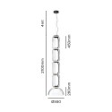 Flos Noctambule 4 Low Cylinders & Bow Pendelleuchte - Agof Store